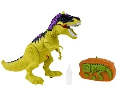 Dinozauras T-Rex su nuotolinio valdymo pultu, garsais ir šviesom, žalias