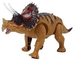 Dinozauras Triceratops, 1 vnt., geltonas