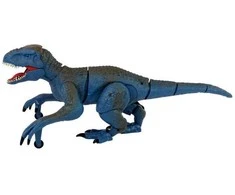 Dinozauras Velociraptor su nuotolinio valdymo pultu