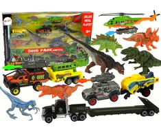 Dinozaurų ir transporto priemonių rinkinys