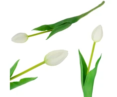 Dirbtinė gėlė tulpė, 1 vnt., balta