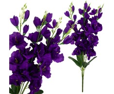 Dirbtinių kardelių puokštė, 5 vnt., violetinė