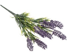 Dirbtinių levandų puokštė, 7 vnt., violetinė