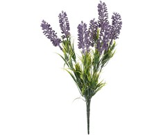 Dirbtinių levandų puokštė, 7 vnt., violetinė