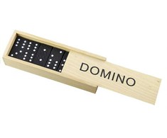 Domino žaidimas medinėje dėžutėje, 28 el.