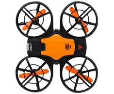 Dronas su nuotolinio valdymo pultu, oranžinis
