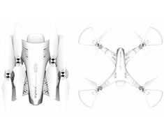 Dronas SYMA Z3 720P su nuotolinio valdymo pultu ,baltas
