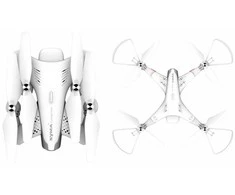 Dronas SYMA Z3 720P su nuotolinio valdymo pultu ,baltas