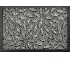Durų kilimėlis Plants, 40x60 cm, pilka