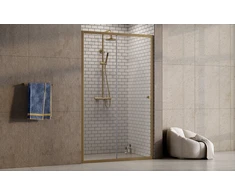 Dušo durys Besco Duo Slide, Brushed Gold, 100 x 195 cm
