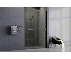 Dušo durys Besco Duo Slide, Gun Metal, 100 x 195 cm