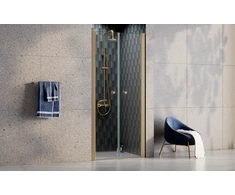 Dušo durys Besco Sinco Due, Brushed Gold, 80 x 195 cm