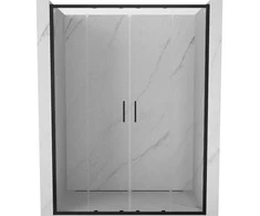 Dušo durys Mexen Exo, stumdomos, 130 cm, transparent/juodas