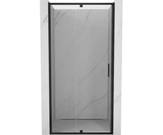 Dušo durys Mexen Exo, varstomos, 125 cm, transparent/juodas