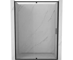 Dušo durys Mexen Exo, varstomos, 155 cm, transparent/juodas