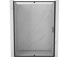 Dušo durys Mexen Exo, varstomos, 160 cm, transparent/juodas