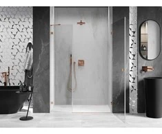 Dušo durys Mexen Lunar-B, dešinė, 110 cm, transparent/brushed copper