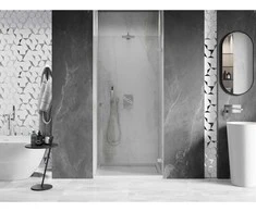 Dušo durys Mexen Lunar-B, dešinė, 60 cm, transparent/brushed nickel