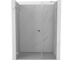 Dušo durys Mexen Lunar-B, kairė, 135 cm, transparent/chrome