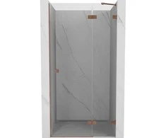 Dušo durys Mexen Lunar, dešininės 105 cm, transparent/brushed copper