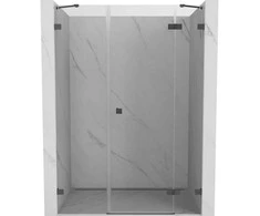 Dušo durys Mexen Lunar, dešininės, 145 cm, transparent/brushed gun pilka