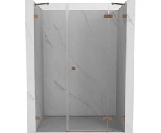 Dušo durys Mexen Lunar, dešininės, 150 cm, transparent/brushed copper
