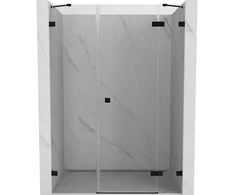 Dušo durys Mexen Lunar, dešininės, 155 cm, transparent/juodas