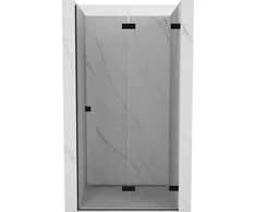Dušo durys Mexen Lunar-F, sulankstomos, dešinė, 95 cm, transparent/juodas
