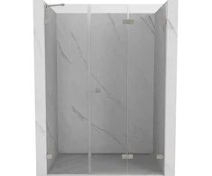 Dušo durys Mexen Lunar-F, sulankstomos, dešinė, 120 cm, transparent/brushed nickel