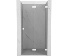 Dušo durys Mexen Lunar-F, sulankstomos, dešinė, 65 cm, transparent/baltas