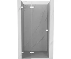 Dušo durys Mexen Lunar, kairinės, 85 cm, transparent/baltas