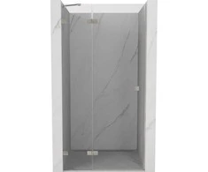 Dušo durys Mexen Lunar, kairinės, 90 cm, transparent/brushed nickel