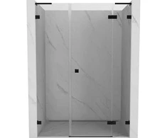 Dušo durys Mexen Lunar L, dešinė, 145 cm, transparent/juodas