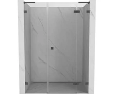 Dušo durys Mexen Lunar L, dešinė, 150 cm, transparent/brushed gun pilka