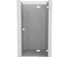 Dušo durys Mexen Lunar L, dešinė, 75 cm, transparent/baltas