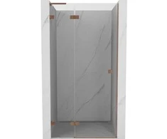 Dušo durys Mexen Lunar L, kairė, 110 cm, transparent/brushed copper