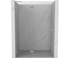 Dušo durys Mexen Lunar L, kairė, 130 cm, transparent/brushed nickel