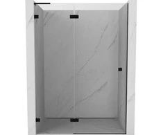Dušo durys Mexen Lunar L, kairė, 130 cm, transparent/juodas