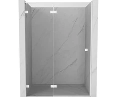 Dušo durys Mexen Lunar L, kairė, 140 cm, transparent/baltas