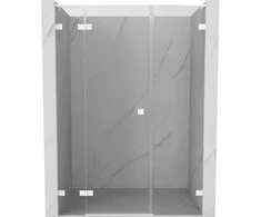 Dušo durys Mexen Lunar L, kairė, 145 cm, transparent/baltas