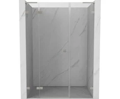 Dušo durys Mexen Lunar L, kairė, 155 cm, transparent/brushed nickel