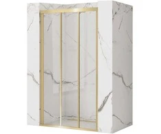 Dušo durys Rea Alex 120, Brushed Gold