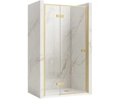 Dušo durys Rea Atlas 90, Brushed Gold, kairė