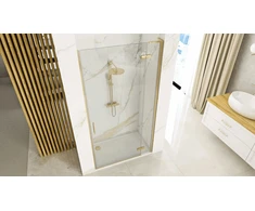 Dušo durys Rea Hugo Gold Brushed, 80 cm