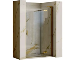 Dušo durys Rea Hugo Gold Brushed, 80 cm