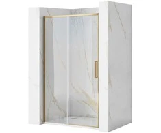 Dušo durys REA Rapid Slide, Brushed Gold, 160 cm