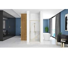 Dušo durys REA Rapid Slide, Brushed Gold, 160 cm
