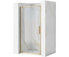 Dušo durys REA Rapid Swing, Brushed Gold, 100 cm