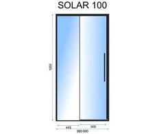 Dušo durys Rea Solar, Gold, 100 cm