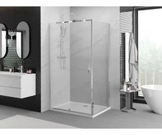 Dušo kabina Mexen Exo, varstomos durys, 140 x 80 cm, transparent/chrome